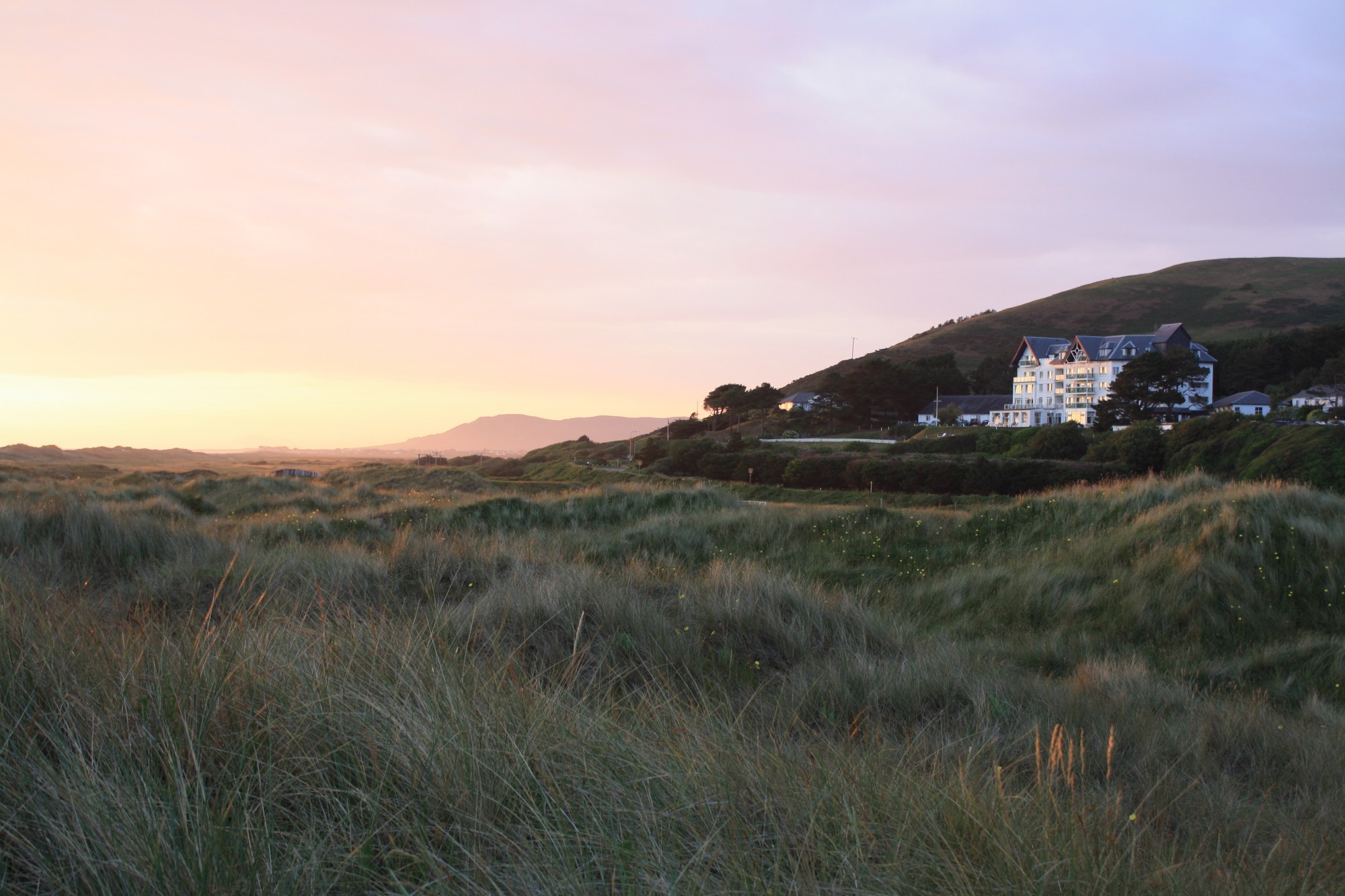 Looking over the Aberdovey dunes and golf course