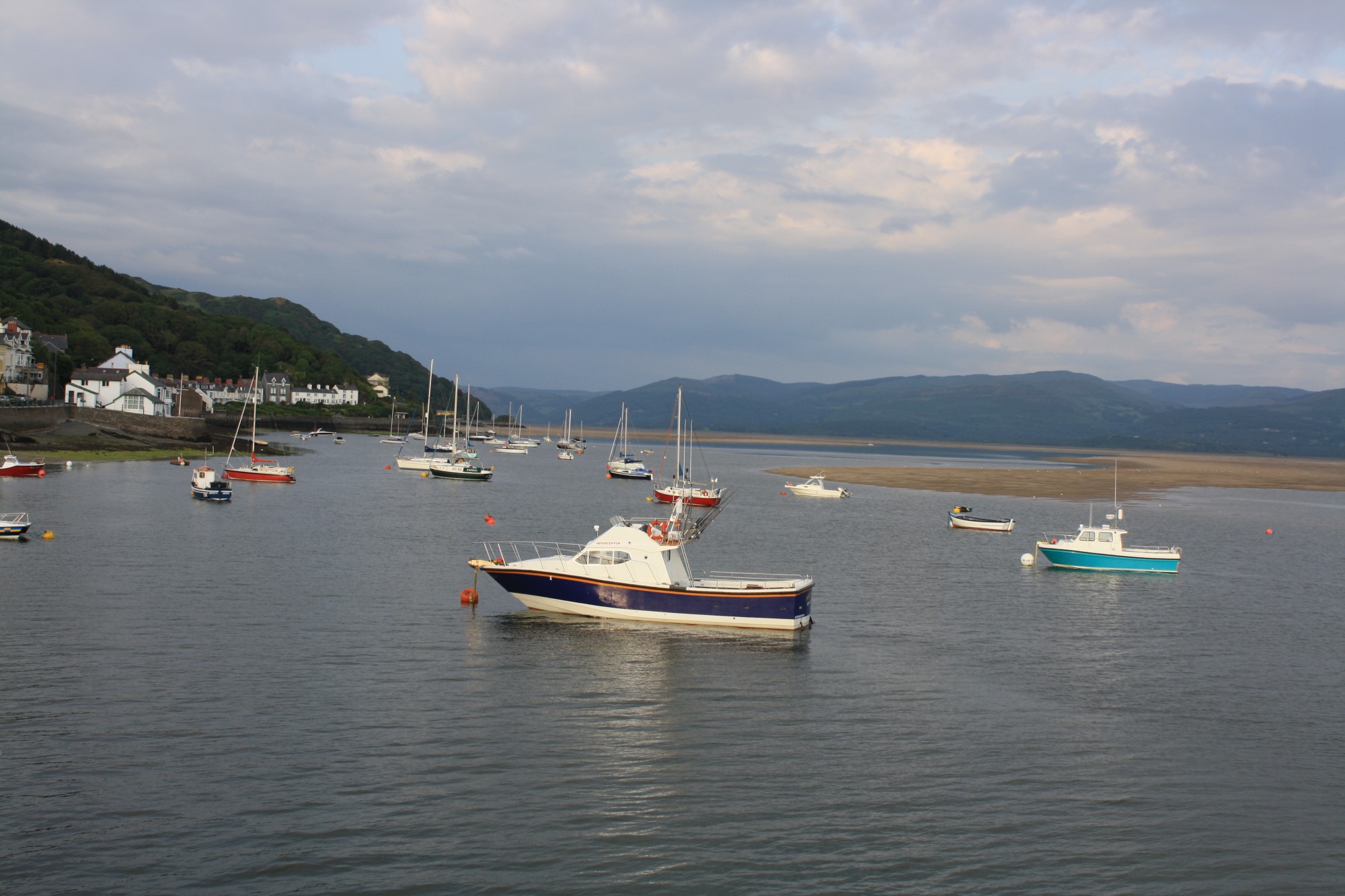 Looking up Aberdovey estuary from pier